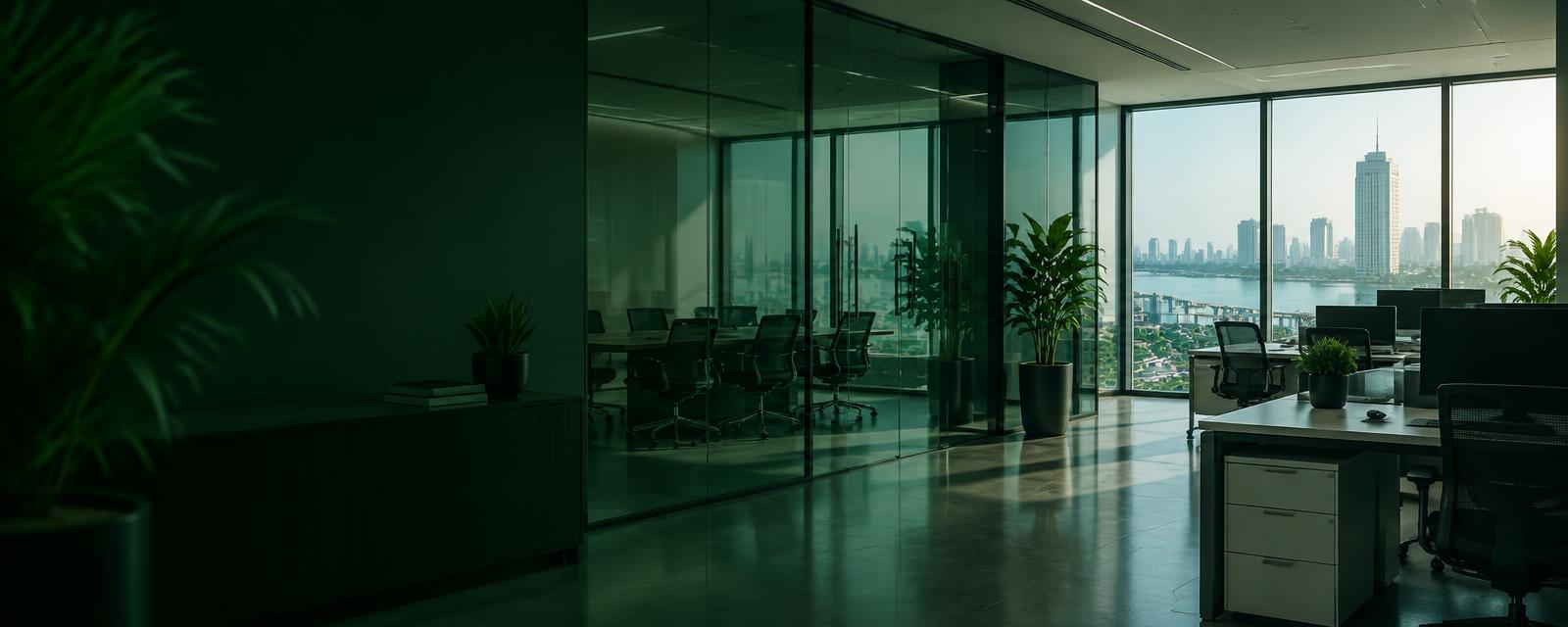 Modern office overlooking Lagos